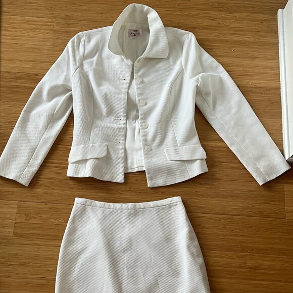 Tocca Dresses & Skirts - Vintage Tocca White Jacket & Mini Skirt Set – 90s Luxury Style